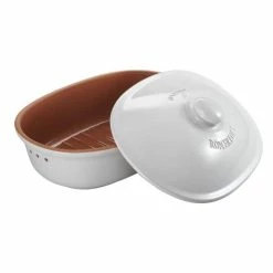 Roemertopf Pot à Pain Ovale 40x28cm Blanc - Accessoires Pour Appareils à Encastrer