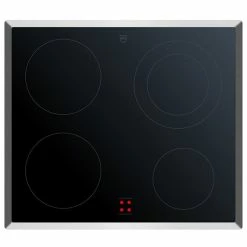 V-Zug Cooktop V400 4 Zones, Black, Chrome - Vitrocéramique Pour Cuisinières Et Panneaux De Contrôle
