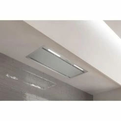 Wesco EVRE Visio 80 Acier Inoxydable Verre Blanc Alu - Hottes Aspirantes